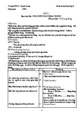 Giáo án Âm nhạc lớp 8 - Chương trình cả năm - Năm học 2016-2017 - Trường THCS Ngọc Lương
